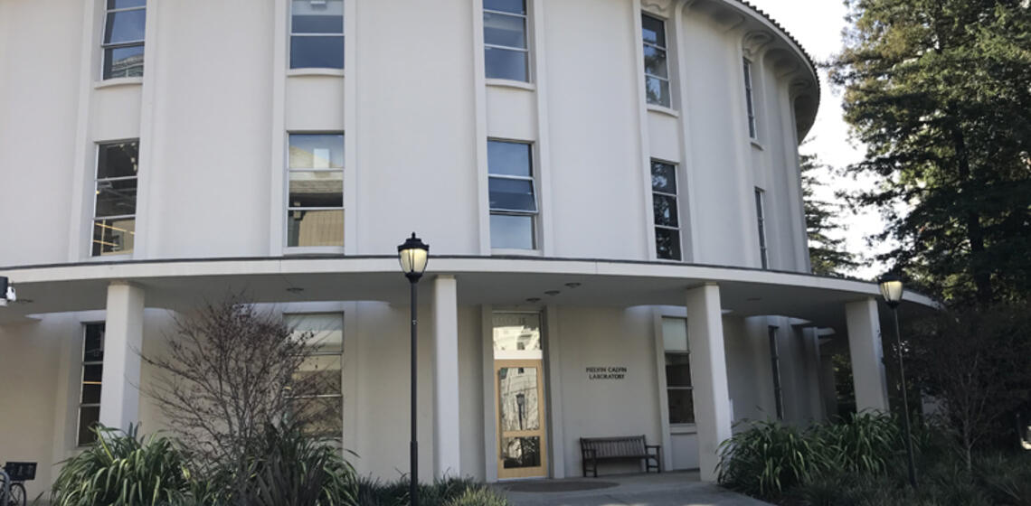The front side of Calvin Laboratory, facing northside. The access path to the main entrance is directly in front of the building