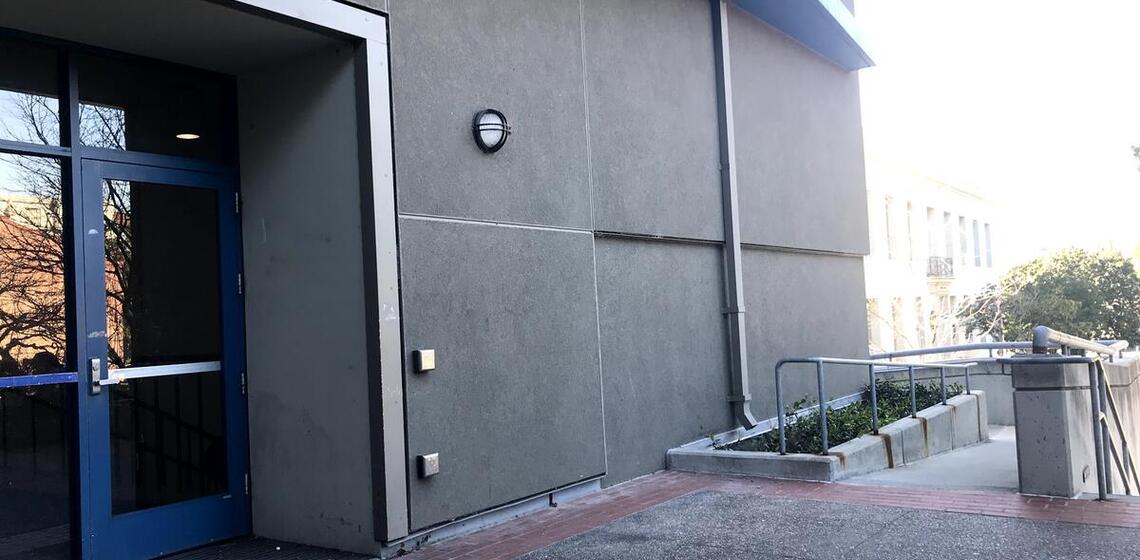 Secondary north entrance seen from the east