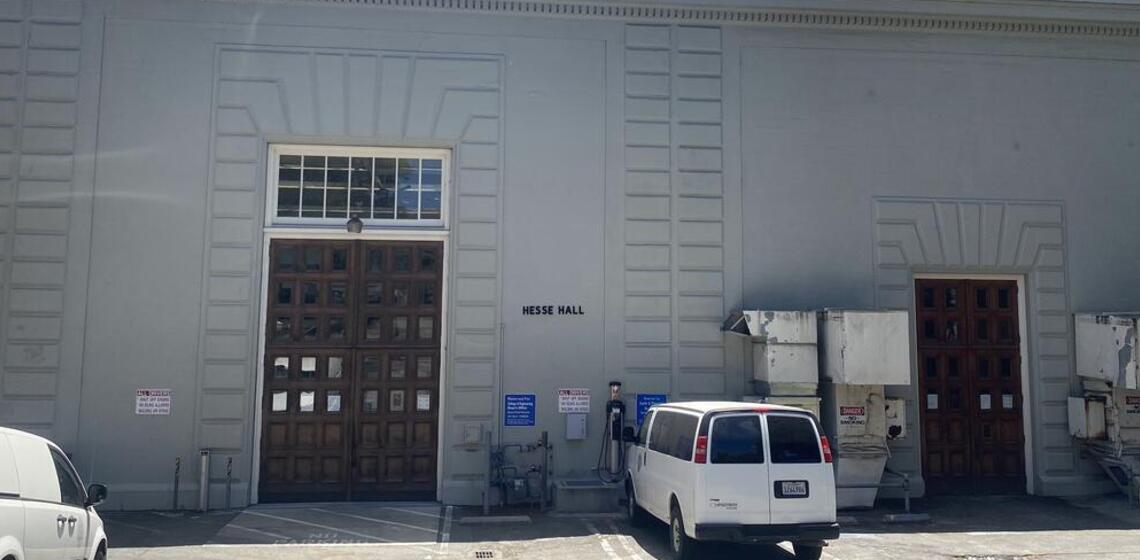Hesse Hall seen from north with accessible entrance.