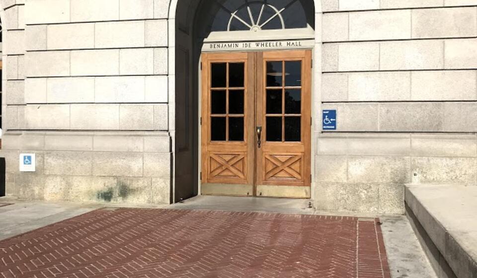 An accessible entrance to the south side of Wheeler Hall